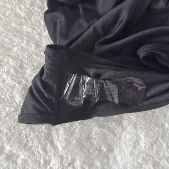 New Black Halter One-Piece Swimsuit ShirredPlunge Swimsuits For All Size 10 - Picture 4 of 5